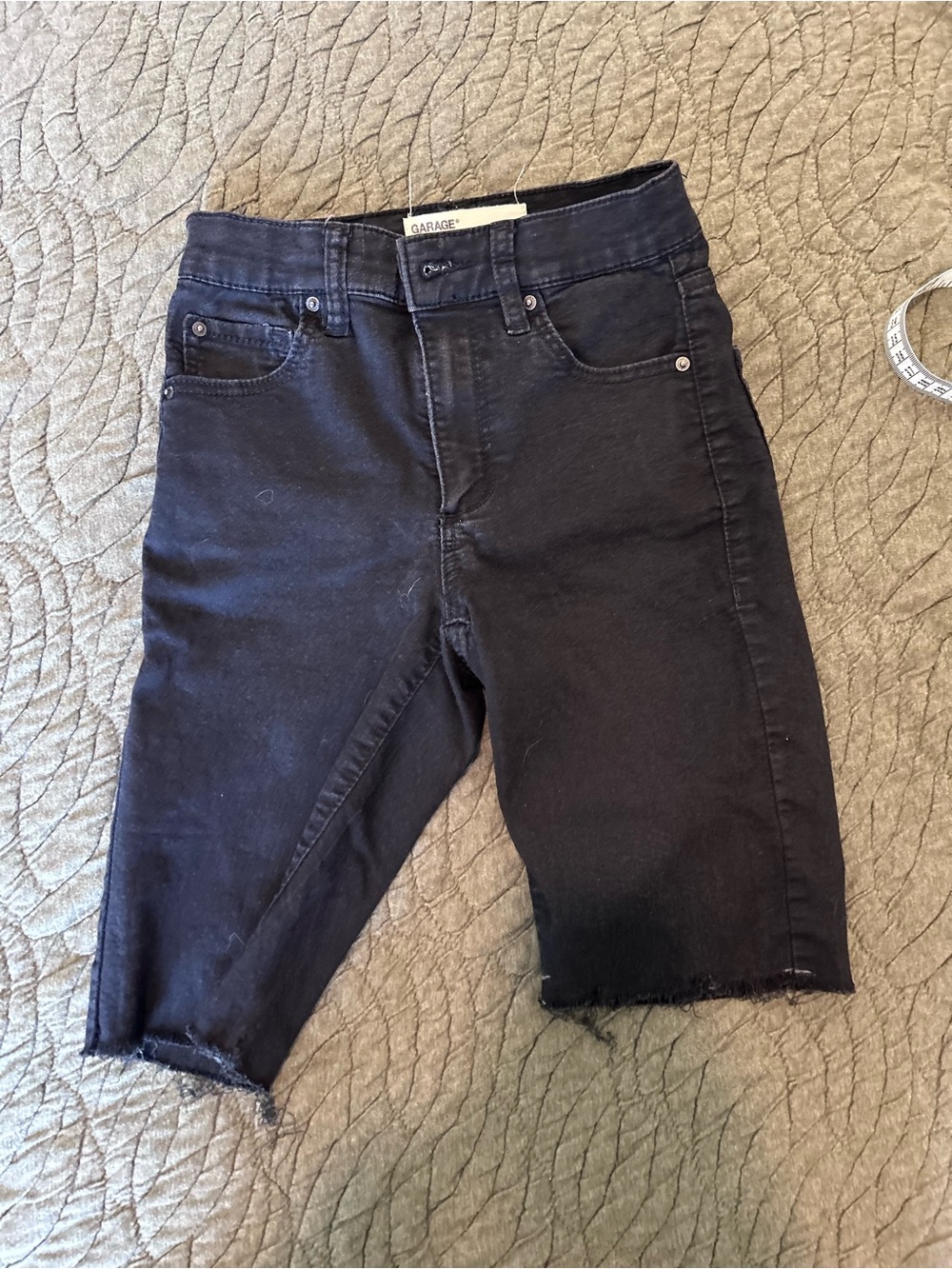 Garage Women’s Black Slim Cut-Off Jeans Denim Shorts Jorts